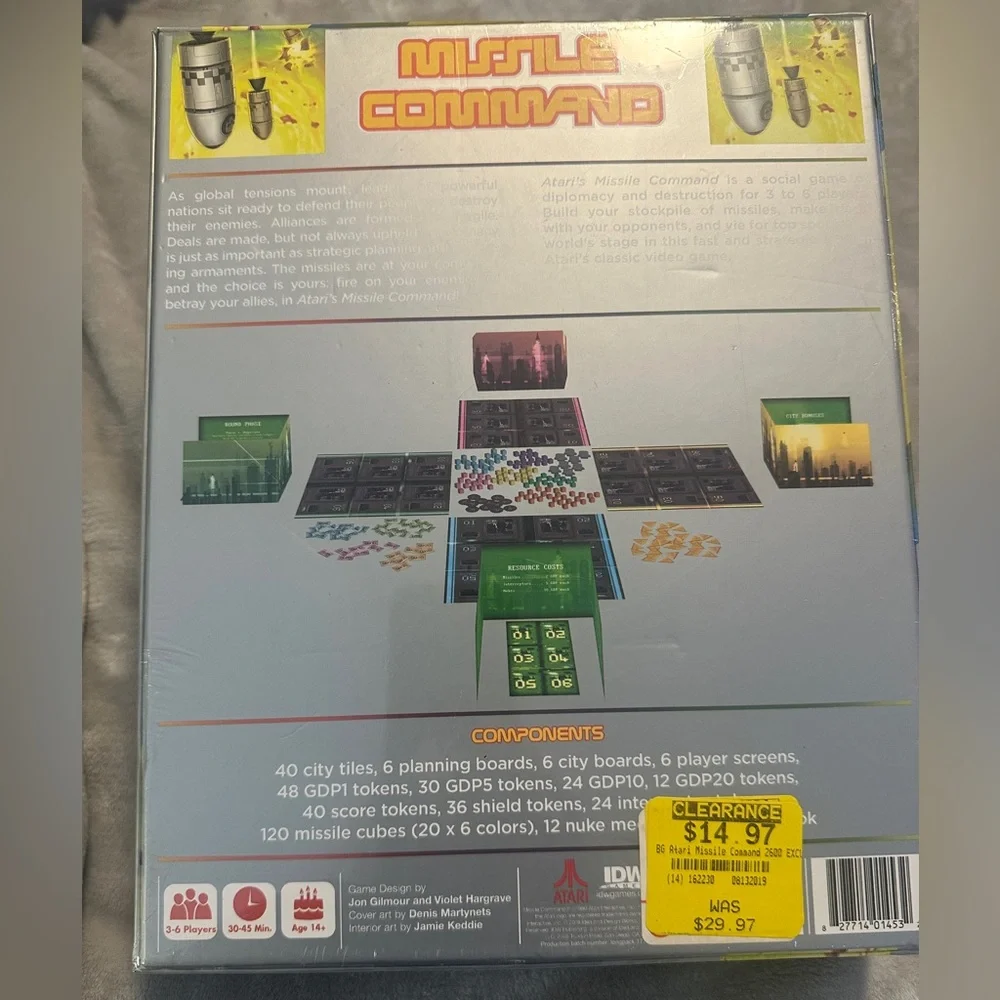 Atari's Missile Command Strategy BoardGame IDW Limited Edition atari 2600 SEALED